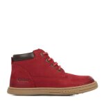 Boots kickers tackland - rouge - nubuck - lacets et fermeture éclair - enfant mixte Boots kickers tackland - rouge - nubuck - lacets et fermeture éclair - enfant mixte