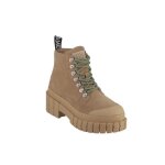 Boots  lacets semelle paisse kross low boots suede - no name - femme - cuir - beige