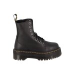 Boots montantes - jadon - noir - cuir - haute - plateau - mixte