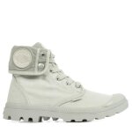 Boots palladium baggy - homme - lacets - gris - vapor / metal - tige en toile de coton