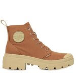 Boots palladium pallabase twill - femme - compensé - zip - peru archive - marron Boots palladium pallabase twill - femme - compensé - zip - peru archive - marron