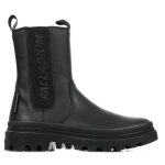 Boots palladium pallatrooper chelsea high - femme - noir - talon large - cuir ethique - hauteur 2