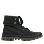 Boots palladium pampa bgy wax - mixte - textile - noir - lacets - hauteur du talon: 2