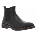 Boots pikolinos - noir - cuir et textile - talon plat - fermeture noire - style chelsea Boots pikolinos - noir - cuir et textile - talon plat - fermeture noire - style chelsea