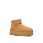 Boots basses en su�dine � plateforme. pour femme - bottines - la modeuse