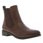 Boots talon dcroch bas - marron - femme - large - synthtique