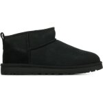 Boots ugg classic ultra - homme - cuir - noir - tige en peau de mouton double face de 17 mm