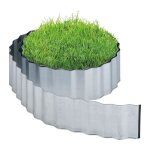 Relaxdays bordure de jardin flexible mtal galvanis pour pelouse et parterre longueur 6m hauteur 16cm ...