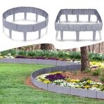Bordure de jardin - hengmei - 2. 5m - aspect pierre - r�sistant aux intemp�ries - 10 pi�ces en plastique ...