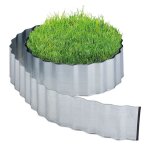 Relaxdays bordure de jardin flexible mtal galvanis pour pelouse et parterre longueur 8m hauteur 16cm ...