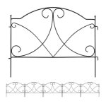 Relaxdays barri�re de jardin � planter en m�tal (fer) design vintage 6 �l�ments chacun hl : 43 x 55 cm ...