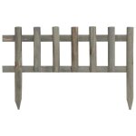 Bordure de jardin - mothinessto - ly5556 - bois de sapin massif - 10 pi�ces - 44 m gris