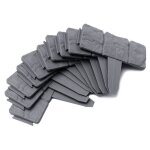Bordure de jardin t - type - naizy - motif pierre - polypropylne - 25 x 23 cm - anthracite