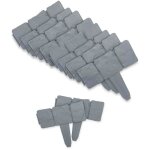Lot de 10 bordures jardin fishtec effet pierre pour parterre de jardin alle pelouse