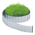 Relaxdays bordure de jardin flexible mtal galvanis pour pelouse et parterre longueur 12m hauteur 16cm ...