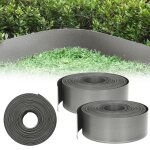 Bordure de pelouse en plastique lilin - pe 20 m x 12 cm - gris
