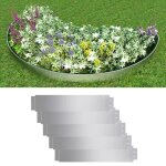 Bordure de pelouse - vidaxl - 100 x 20 cm - acier galvanisé - gris Bordure de pelouse - vidaxl - 100 x 20 cm - acier galvanisé - gris