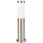 Borne ext�rieur - eltra - en inox mat - ip44 - e27 - 20w max - ampoule non fournie