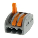 Sachet de 10 bornes 3 entr�es s�rie 222 - wago