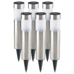 Borne lumineuse solaire � led - lunartec - rondes - acier inoxydable - ext�rieur - 63 x 28 cm