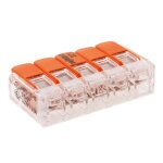 Borne de raccordement s221 compact - connexion rapide - 5 conducteurs avec leviers 4mm� - orange - wago ...