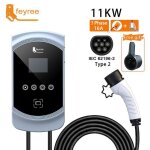 Borne de recharge voiture electrique evse wallbox 11 kw 3phase vope2 cble prise iec62196 - 2. bazarland30 ...