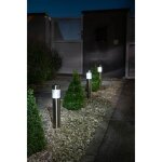 Borne solaire inox - galix - 013w - 10 lumens - 8h d�clairage - 1 led blanche