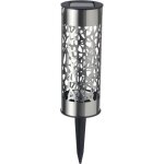 Borne solaire inox galix g4445 - a poser ou a planter - h28cm - blanc chaud