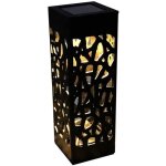 Borne solaire photophore - terre jardin - lot de 6 - led - solaire - noir