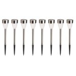 Bornes solaires tulipes blanches - lot de 8 Bornes solaires tulipes blanches - lot de 8