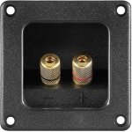 Bornier audio - goobay - 759x759mm - 2 p�les - montage encastr� - compatible 6mm c�ble
