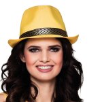 Borsalino funky jaune adulte