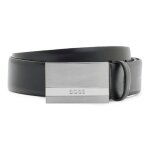 Boss ceinture noir en cuir pour homme - baxton sz35 leather belt 234850