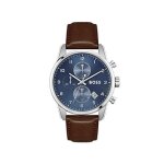 Boss montre pour homme analogique quartz modele 1513940 avec bracelet en cuir
