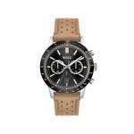 Boss unisexe - adultes analogique quartz montre modele 1513964 avec bracelet en cuir