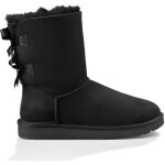 Bottes - ugg - bailey bow ii - cuir noir - talon plat - haute