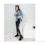 Bottes basses noires pour femme - chelsea boots paisses - automne mode bottines plateforme