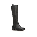 Bottes cavalires chelsea - la modeuse - noir - talon plat - haute tige - fermeture zip