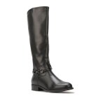 La modeuse - bottes cuissardes - bottes cavalires en simili avec boucle mtallique. dotes de deux empicemen ...