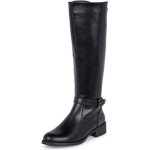Bottes cavalires les petites bombes arina - noir - talon 3cm - mollets larges