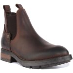 Bottes chelsea en cuir pour homme - replay - ryder - brun fonc� - confortable et �l�gant