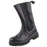 Bottes chelsea en cuir noir - mustang - taille 38 - talon bloc 40mm - femme
