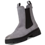 Bottes chelsea - tamaris - femme - cuir gris - talon large - confort exceptionnel