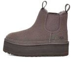 Bottes chelsea plateforme - ugg australian w neumel - gris - canvas - femme - talon plat