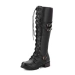 Bottes de chevalier  lacets  talons mi - hauts - vitata - automne