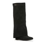 La modeuse - bottes cuissardes - bottes compens�es � revers avec bride fine en haut de la tige. mod�le ...