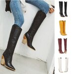 Bottes de cowboy de rodo occidentales brodes pour femmes - blanc