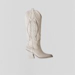 Bottes en cuir femme bronx new - kole western - talons - crme