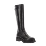 Bottes en cuir pour femme - nerogiardini - noir - talon 4 - fermeture zip - adulte