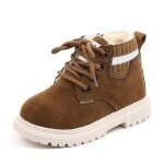Bottes en cuir pour filles - chaussures pour enfants - bottes chaudes dhiver 2022